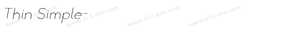 Thin Simple字体转换